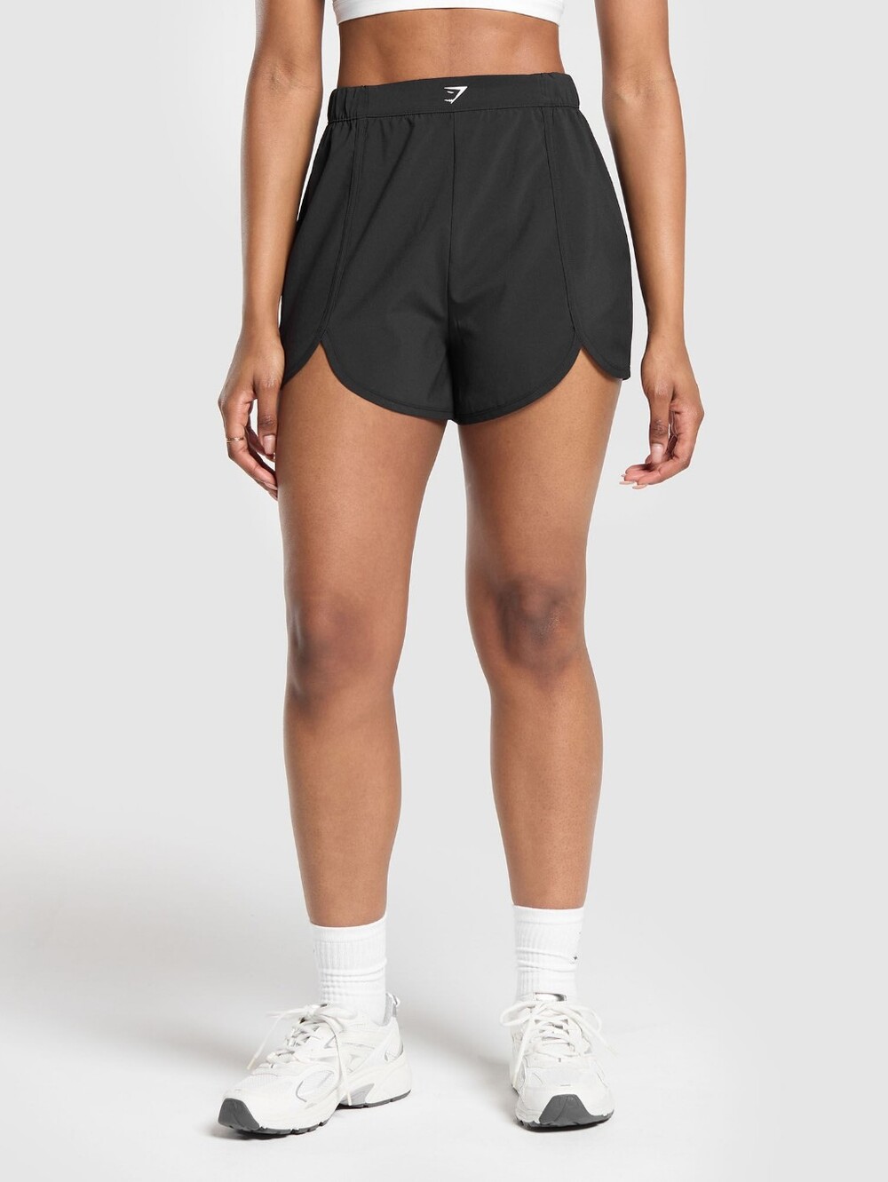Gymshark Scallop Hem Shaped Short in Black